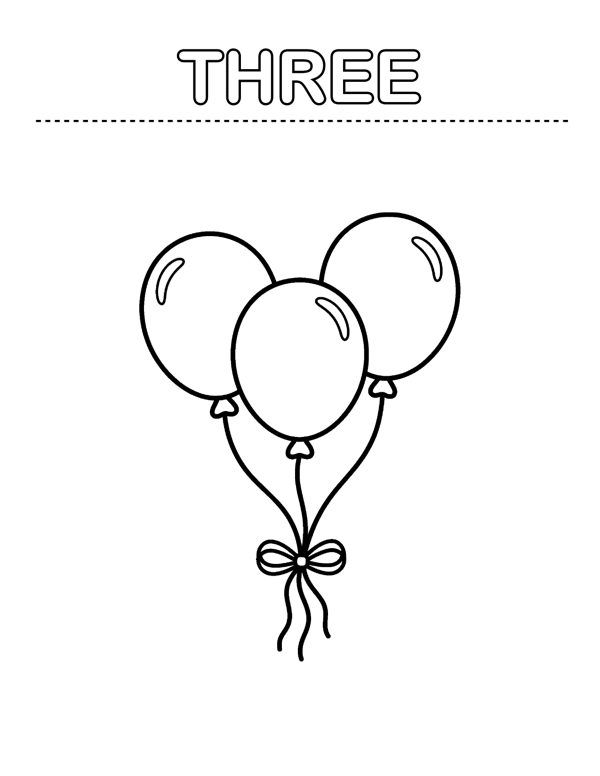 Numbers & Shapes Coloring Pages for Preschool & Kindergarten page 3