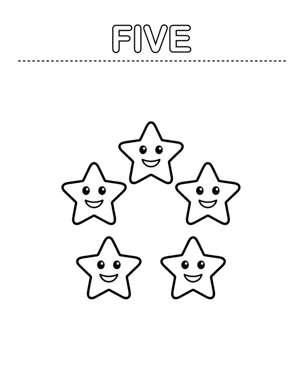 Numbers & Shapes Coloring Pages for Preschool & Kindergarten page 5