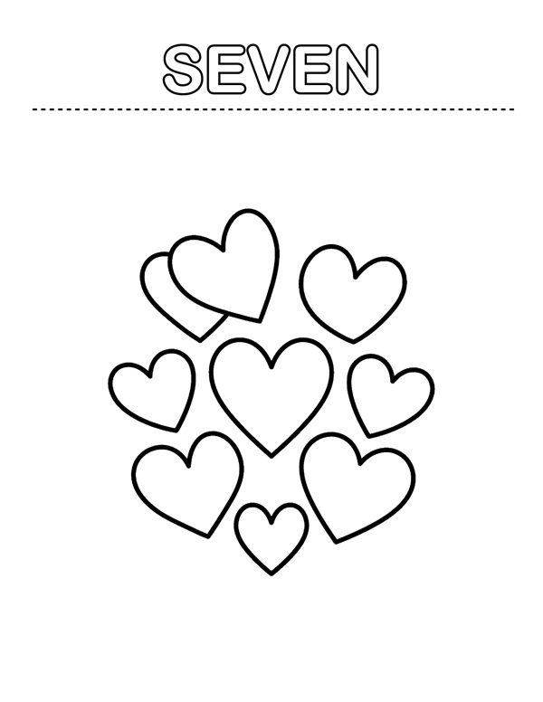 Numbers & Shapes Coloring Pages for Preschool & Kindergarten page 7