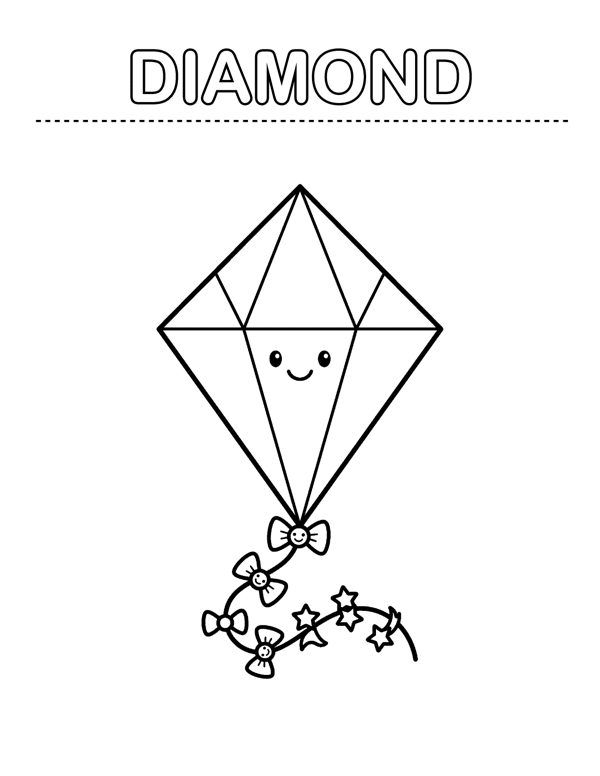 Numbers & Shapes Coloring Pages for Preschool & Kindergarten page 18