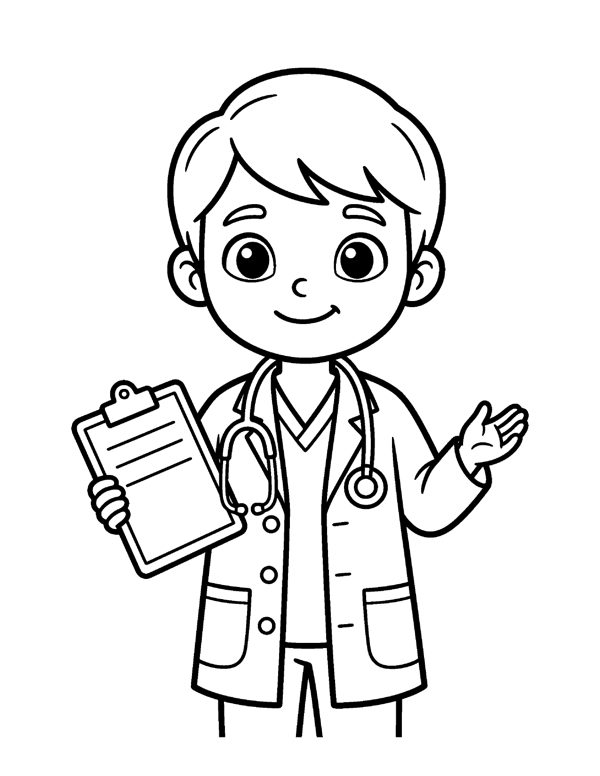 Community Helpers Coloring Pages for Kids free sample