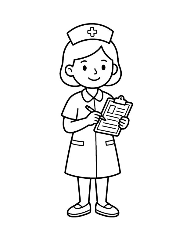 Community Helpers Coloring Pages for Kids page 4