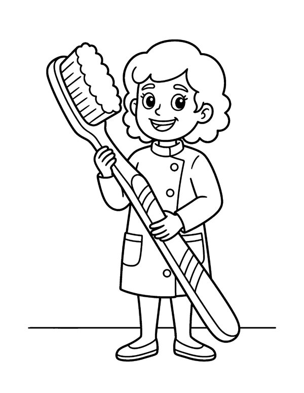 Community Helpers Coloring Pages for Kids page 9