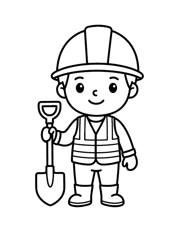 Community Helpers Coloring Pages for Kids page 11