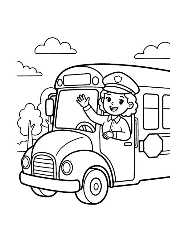 Community Helpers Coloring Pages for Kids page 12