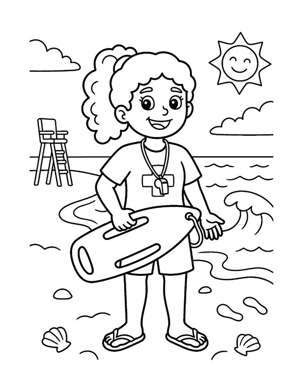 Community Helpers Coloring Pages for Kids page 19