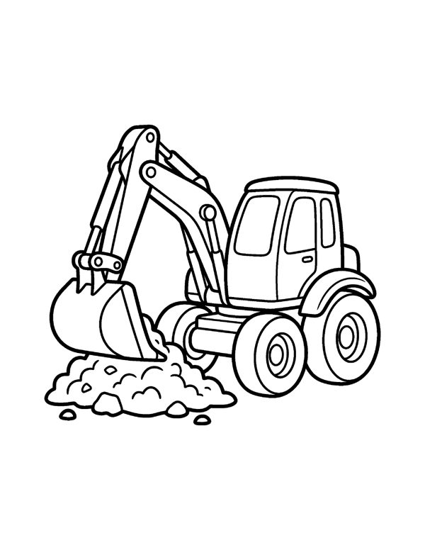 Construction Truck Coloring Pages for Kids