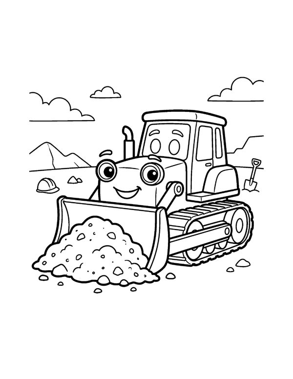 Construction Truck Coloring Pages for Kids page 3