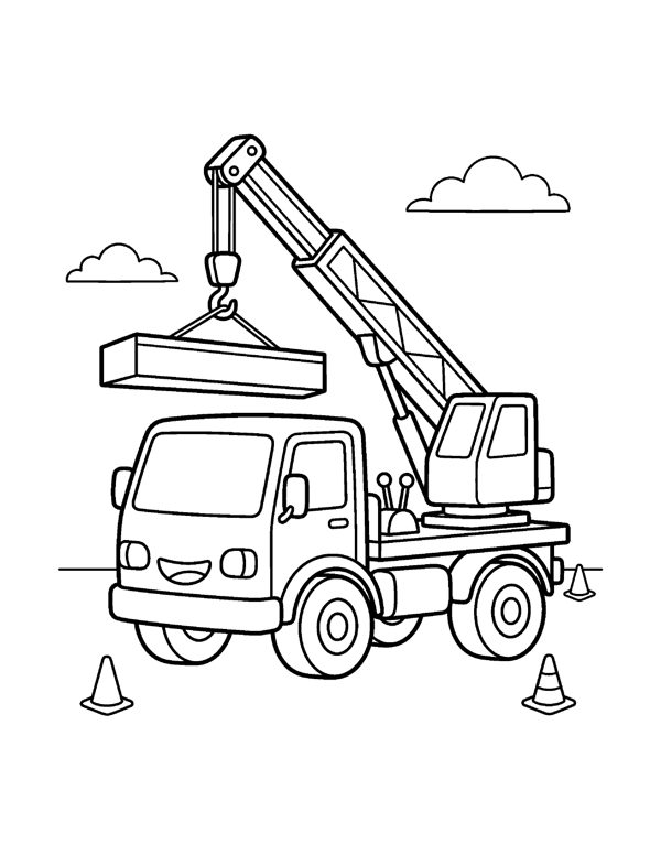 Construction Truck Coloring Pages for Kids page 4