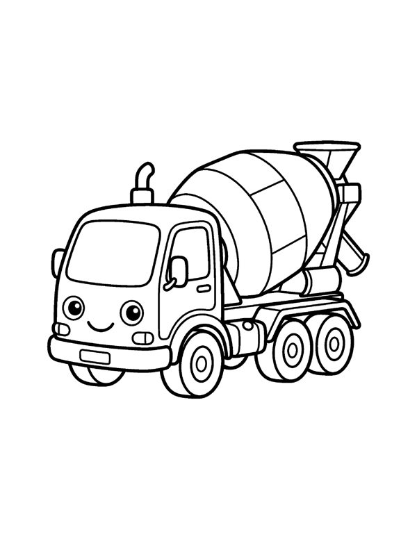Construction Truck Coloring Pages for Kids page 5