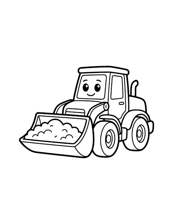Construction Truck Coloring Pages for Kids page 6
