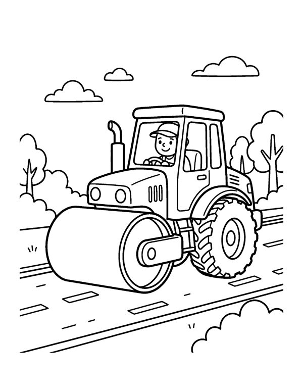 Construction Truck Coloring Pages for Kids page 7