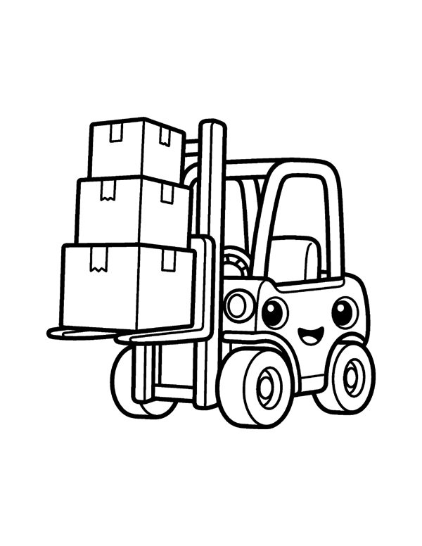 Construction Truck Coloring Pages for Kids page 8