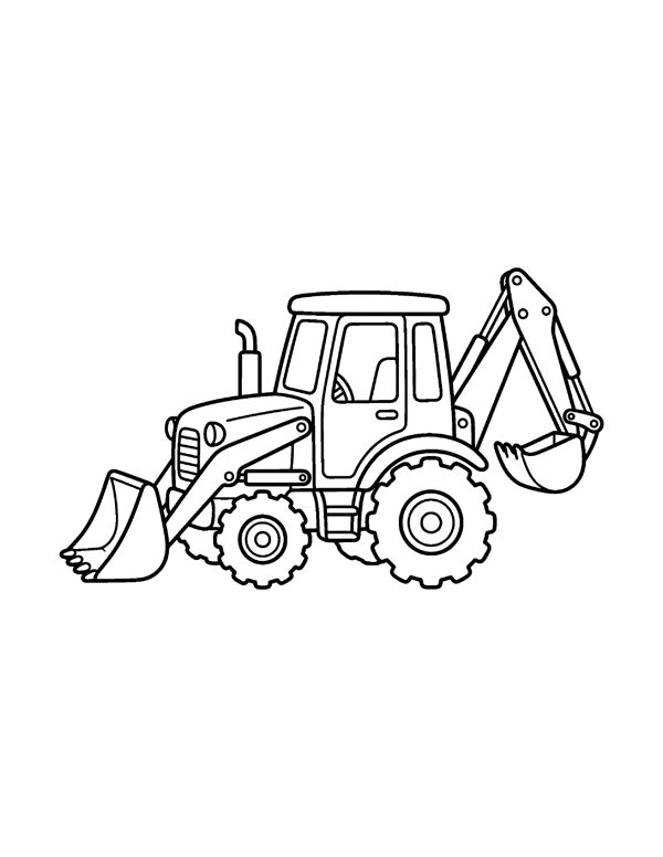 Construction Truck Coloring Pages for Kids page 9
