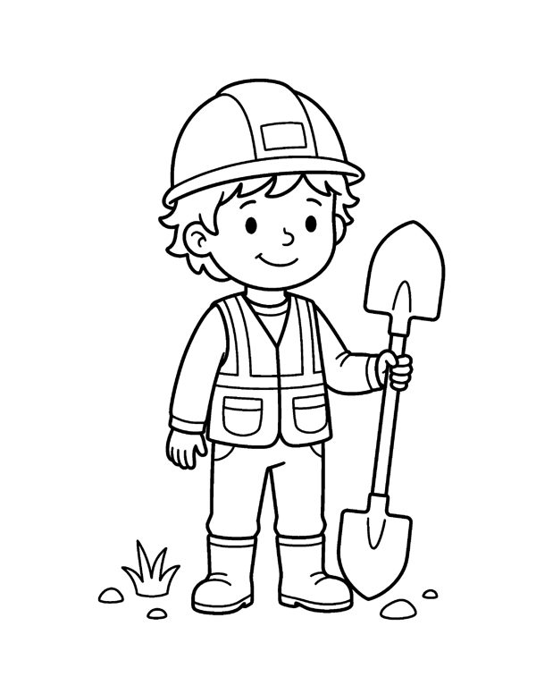 Construction Truck Coloring Pages for Kids page 10