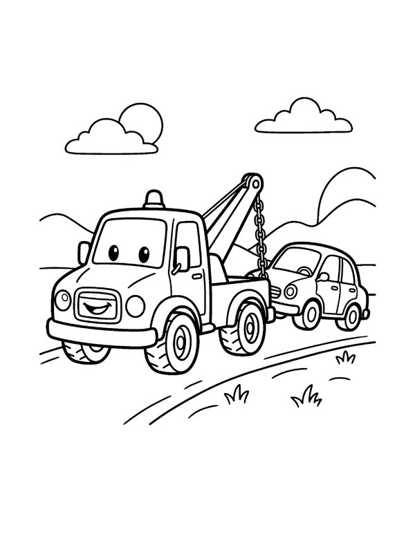 Construction Truck Coloring Pages for Kids page 12