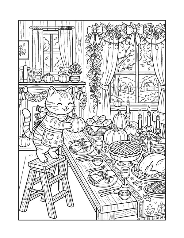 Cozy Autumn Coloring Pages for Adults & Teens page 5