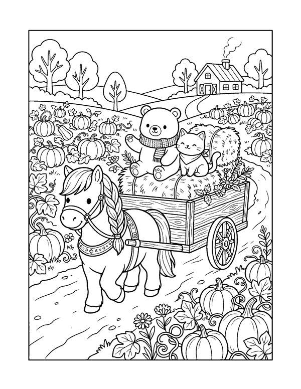Cozy Autumn Coloring Pages for Adults & Teens page 7