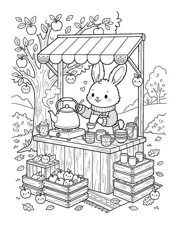 Cozy Autumn Coloring Pages for Adults & Teens page 8