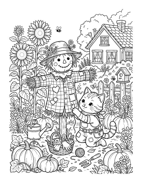 Cozy Autumn Coloring Pages for Adults & Teens page 9
