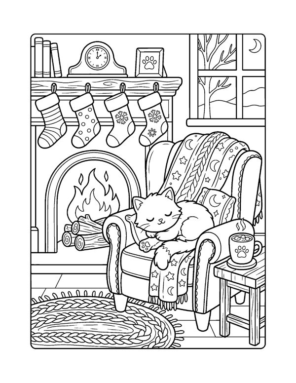 Cozy Autumn Coloring Pages for Adults & Teens page 11