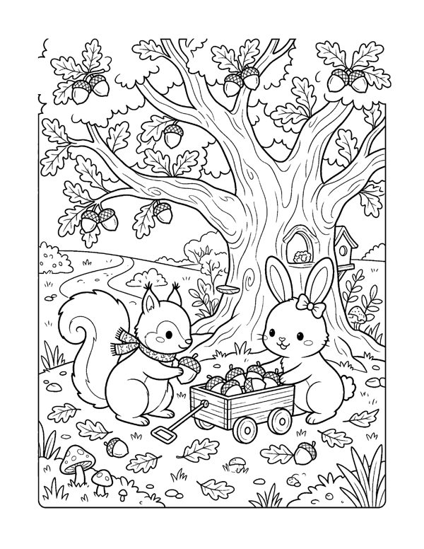 Cozy Autumn Coloring Pages for Adults & Teens page 12