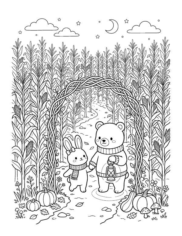 Cozy Autumn Coloring Pages for Adults & Teens page 13