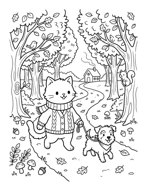 Cozy Autumn Coloring Pages for Adults & Teens page 15