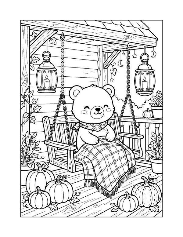 Cozy Autumn Coloring Pages for Adults & Teens page 16