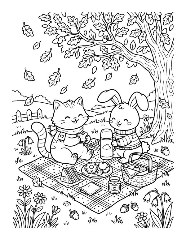 Cozy Autumn Coloring Pages for Adults & Teens page 17