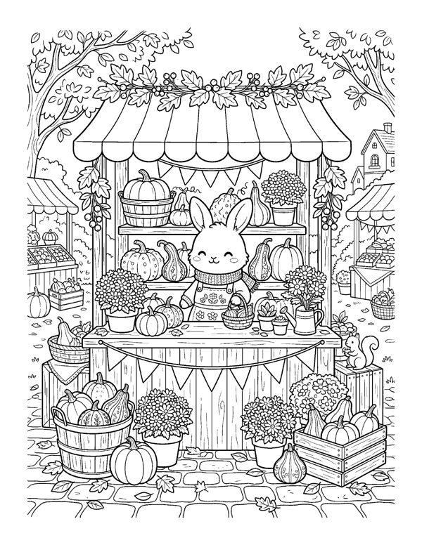 Cozy Autumn Coloring Pages for Adults & Teens page 19