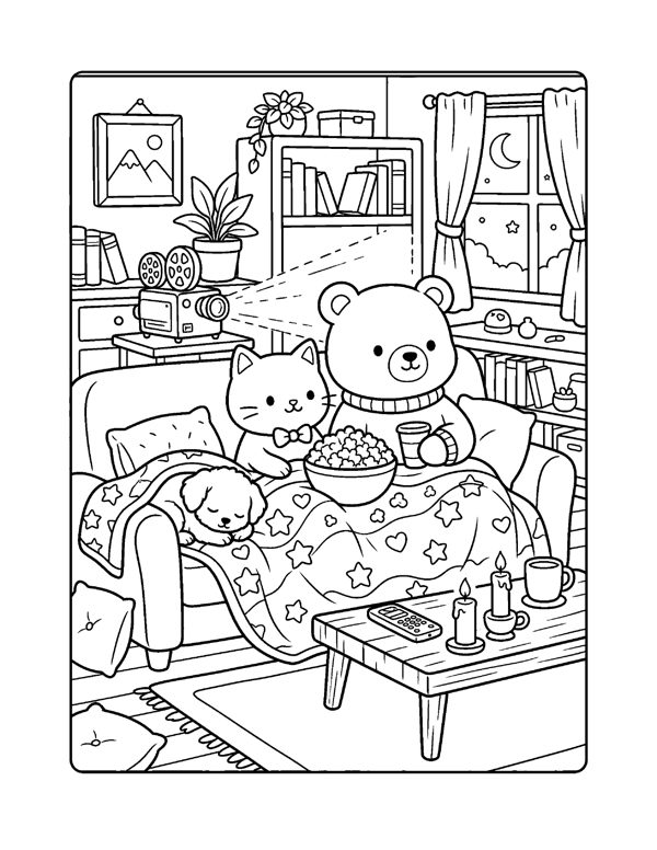 Cozy Autumn Coloring Pages for Adults & Teens page 20