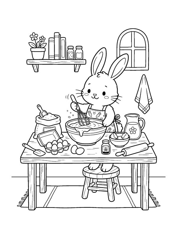 Cozy Bakery & Cafe Coloring Pages for Adults & Teens page 15