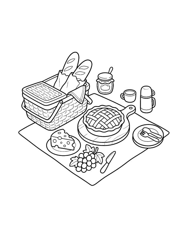 Cozy Bakery & Cafe Coloring Pages for Adults & Teens page 20