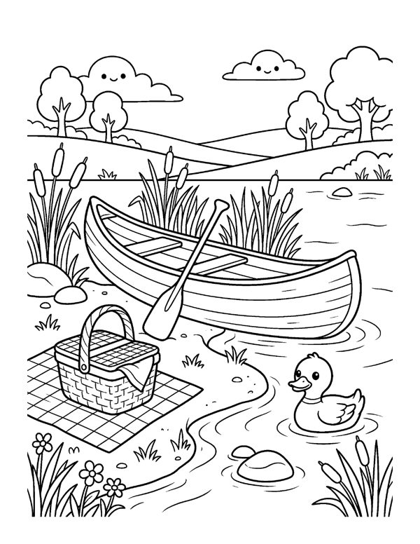 Cozy Camping & Cabin Coloring Pages for Adults & Teens page 4
