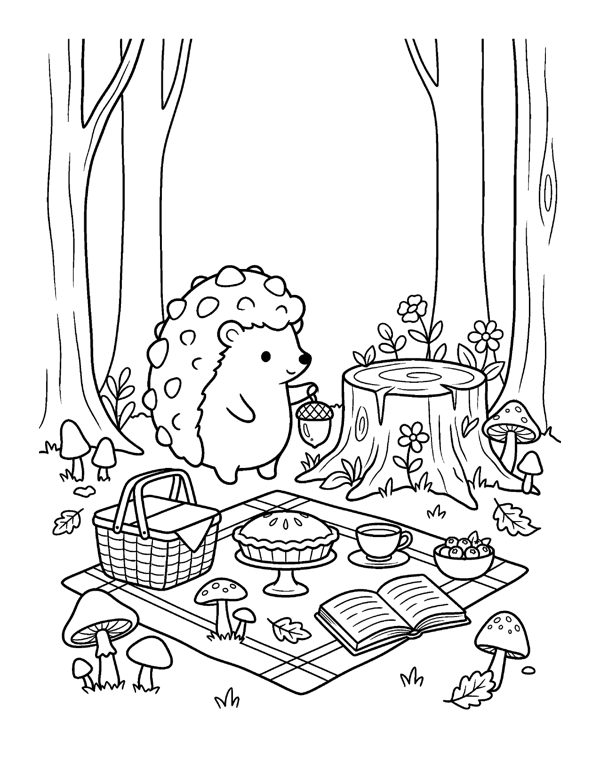 Cozy Camping & Cabin Coloring Pages for Adults & Teens page 11