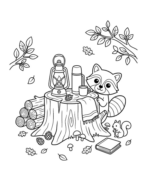 Cozy Camping & Cabin Coloring Pages for Adults & Teens page 15