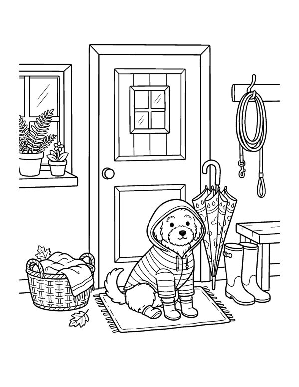 Cozy Cat & Dog Coloring Pages for Adults & Teens page 4