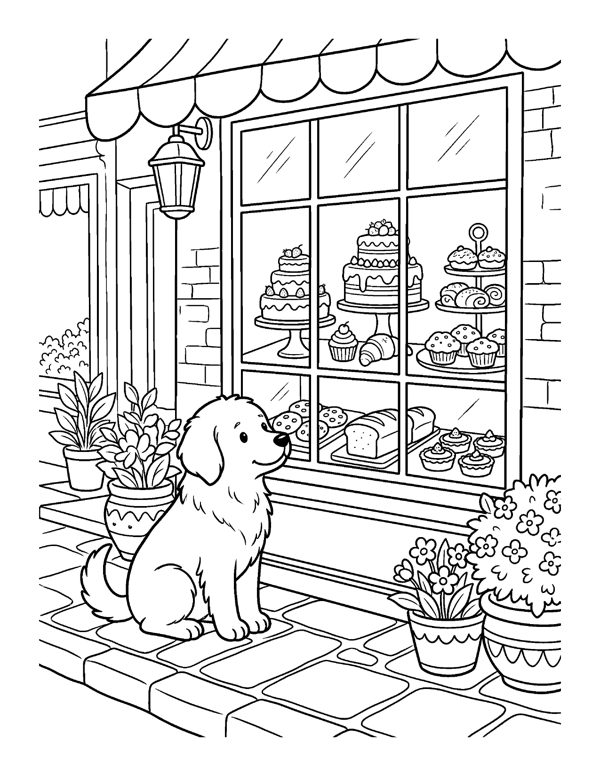 Cozy Cat & Dog Coloring Pages for Adults & Teens page 6