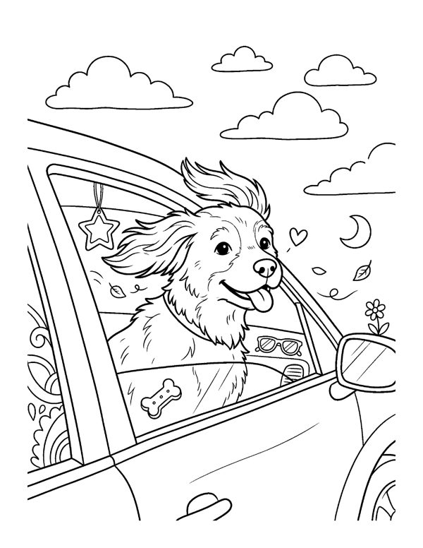 Cozy Cat & Dog Coloring Pages for Adults & Teens page 14
