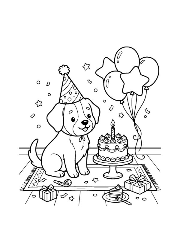 Cozy Cat & Dog Coloring Pages for Adults & Teens page 16