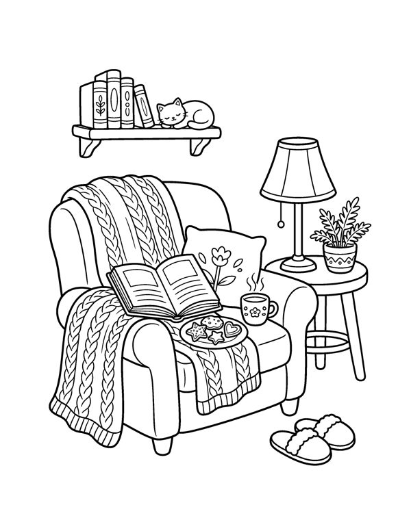 Cozy Christmas Baking Coloring Pages page 18