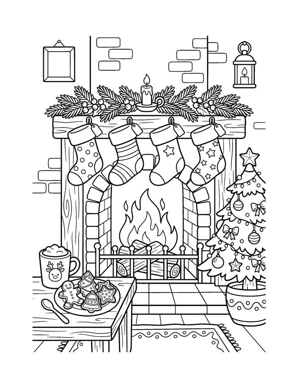 Cozy Christmas Baking Coloring Pages page 20