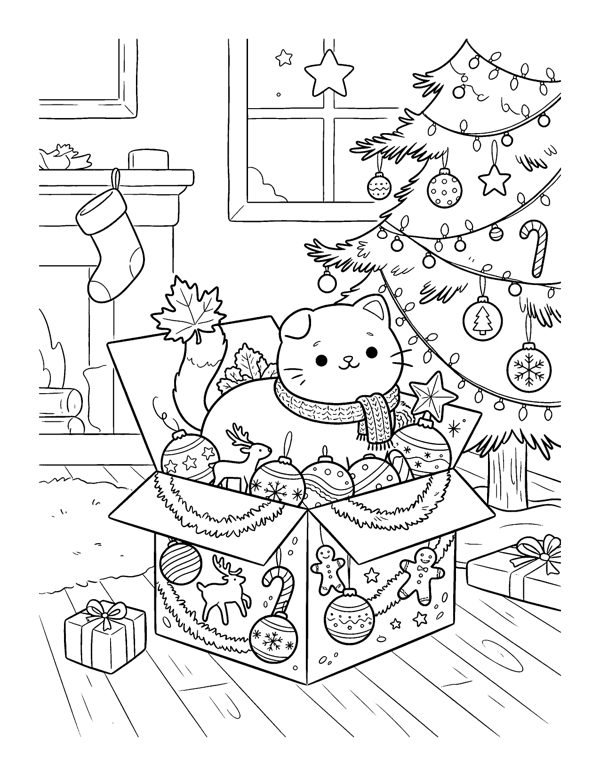 Cozy Christmas Coloring Pages Vol. 2 page 2