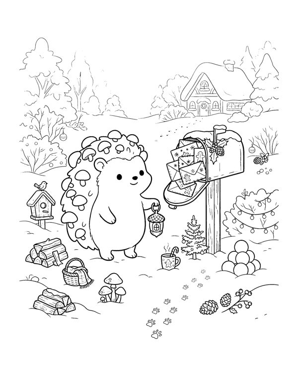 Cozy Christmas Coloring Pages Vol. 2 page 5
