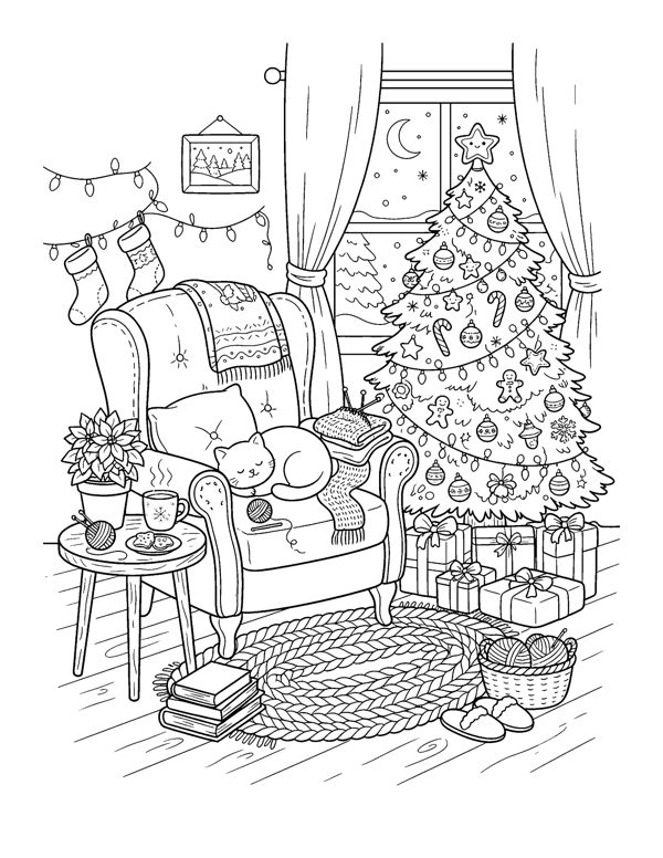 Cozy Christmas Coloring Pages Vol. 2 page 7