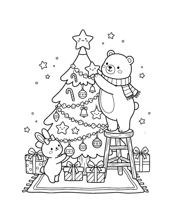 Cozy Christmas Coloring Pages for Adults & Teens