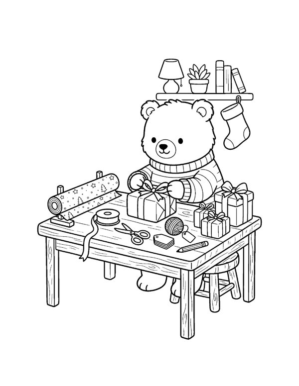 Cozy Christmas Coloring Pages for Adults & Teens page 4