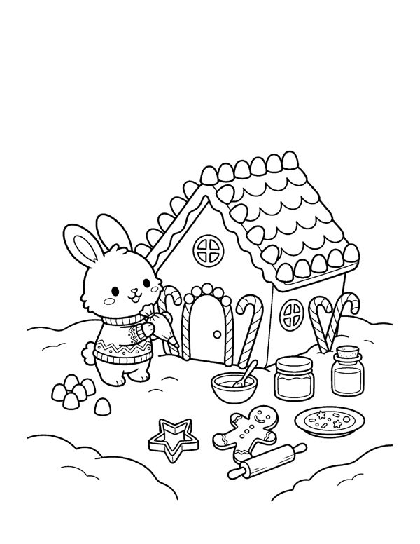 Cozy Christmas Coloring Pages for Adults & Teens page 10