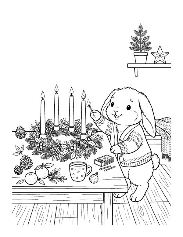 Cozy Christmas Coloring Pages for Adults & Teens page 17